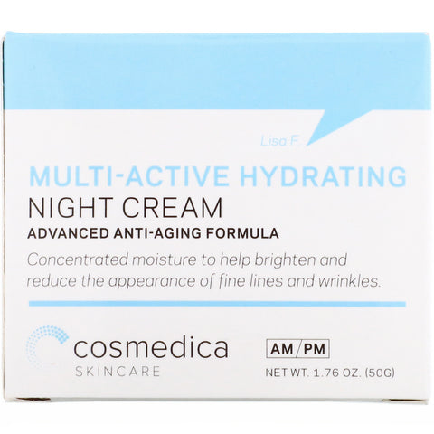 Cosmedica Skincare, Crema de noche hidratante multiactiva, fórmula antienvejecimiento avanzada, 50 g (1,76 oz)