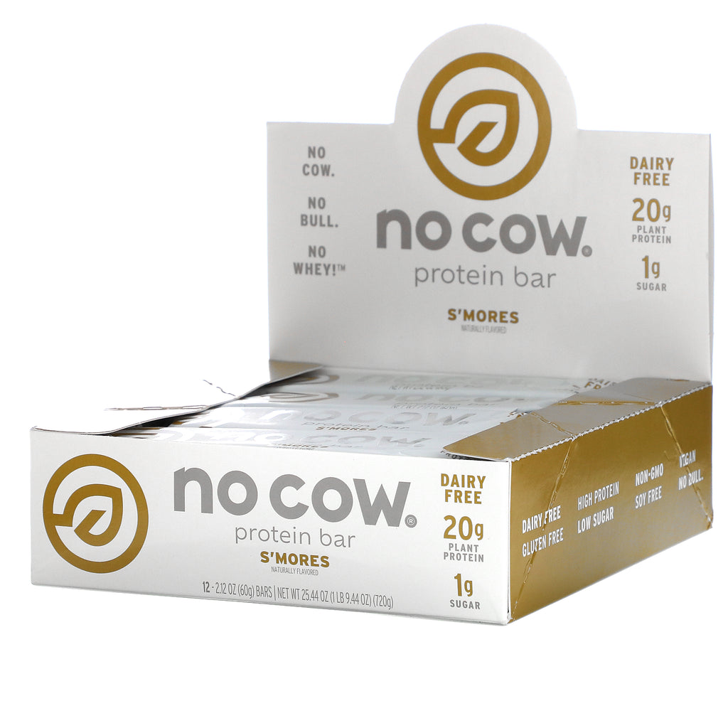 No Cow, Protein Bar, S'mores, 2.12 oz (60 g)