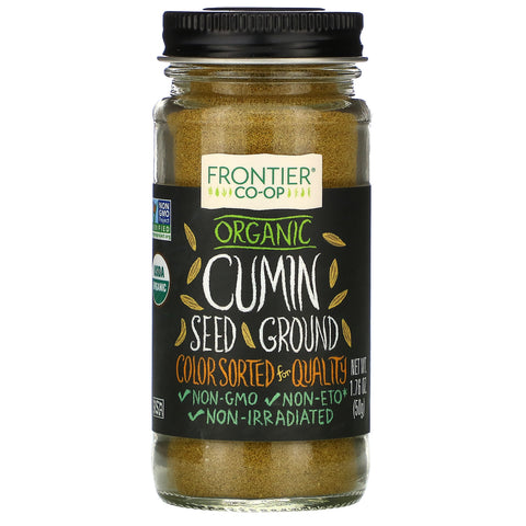 Frontier Natural Products, Organic Cumin Seed, Ground, 1.76 oz (50 g)
