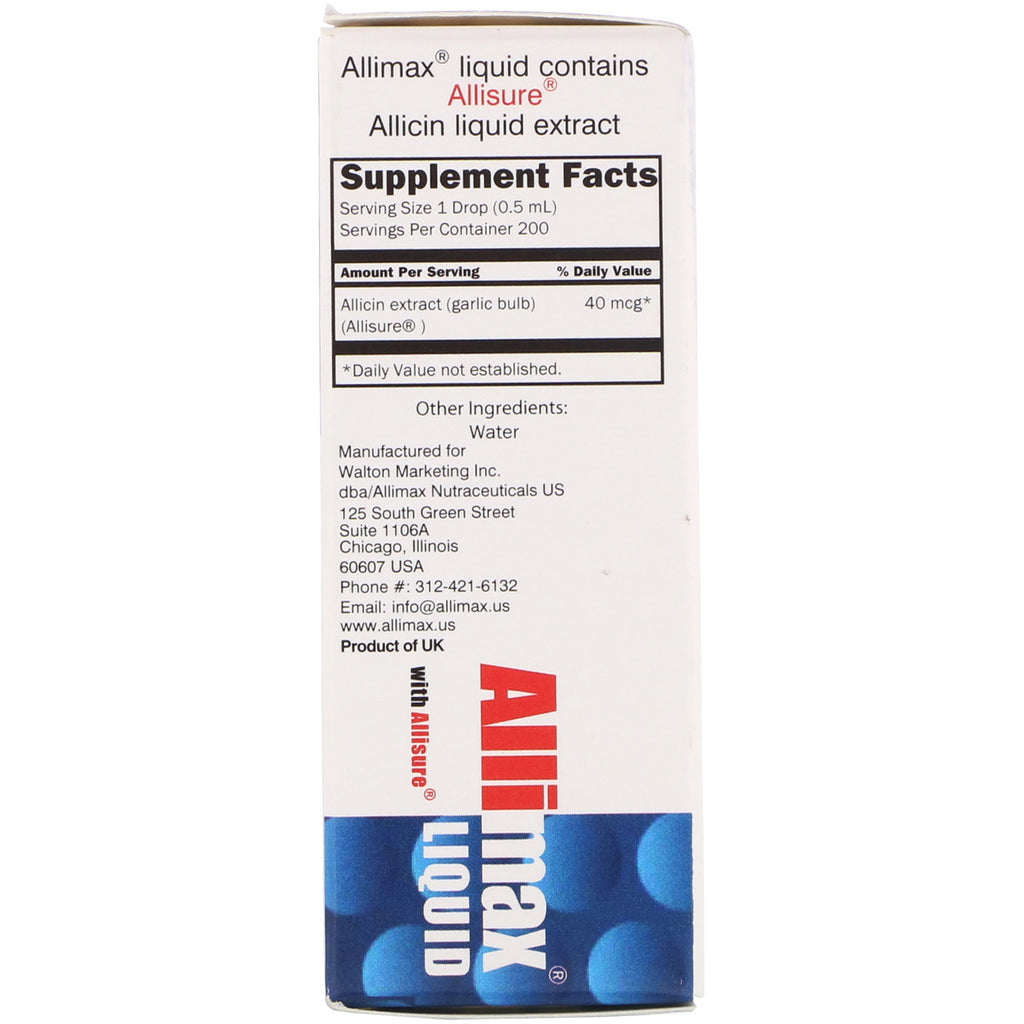 Allimax, Líquido con Allisure, 1/3 fl oz (10 ml)