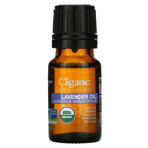 Cliganic, 100% Pure Essential Oil, Lavender Oil, 2/6 fl oz (10 ml)
