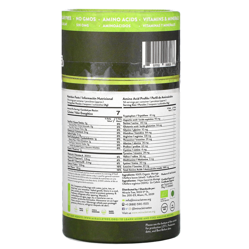 Miracle Tree, 100 % Moringa Superfood Powder, 8 oz (226,8 g)