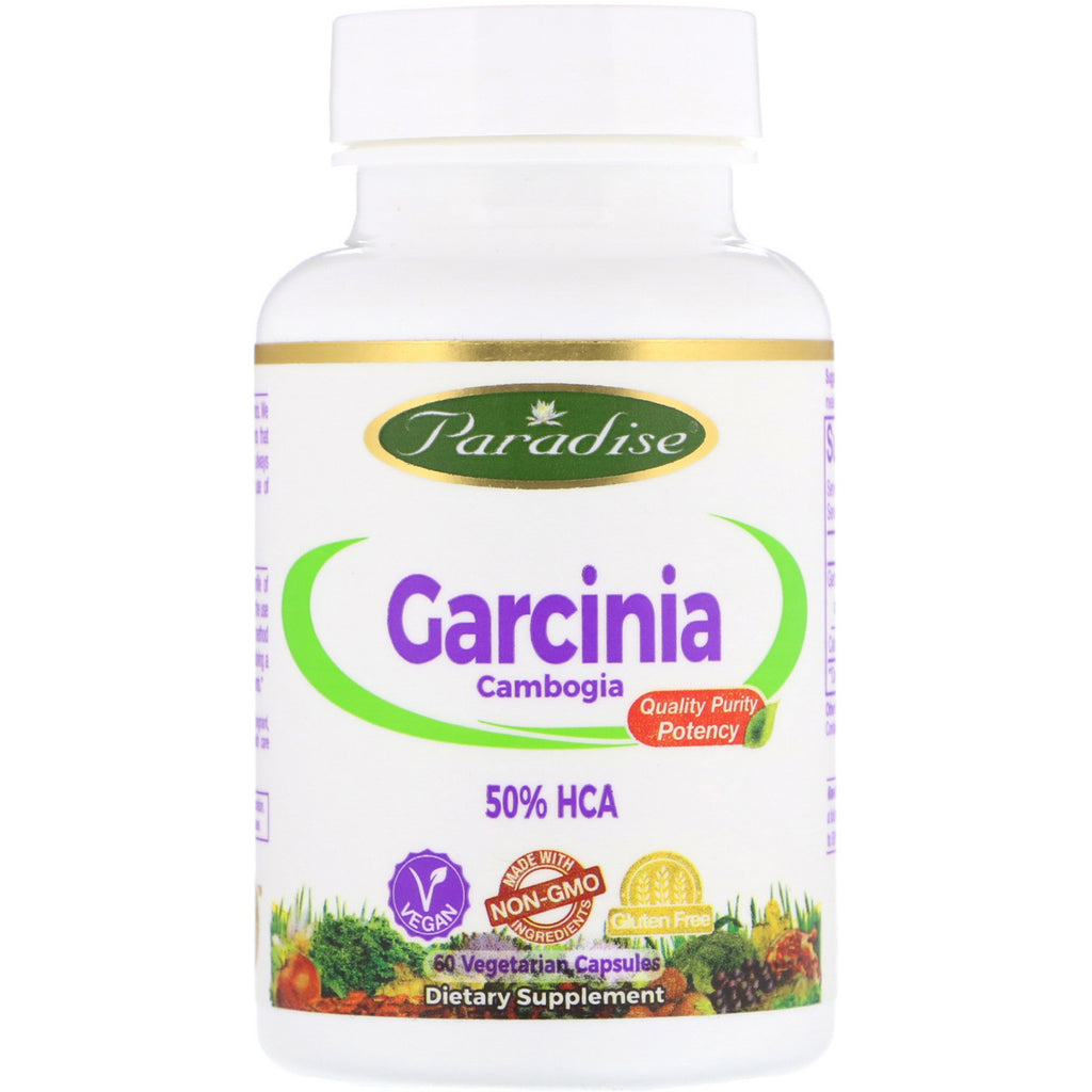 Paradise Herbs, Garcinia Cambogia, 60 Vegetarian Capsules