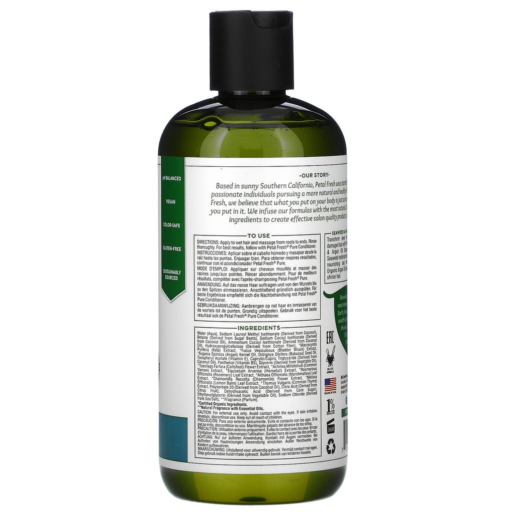 Petal Fresh, Champú fortalecedor, algas marinas y aceite de argán, 16 fl oz (475 ml)