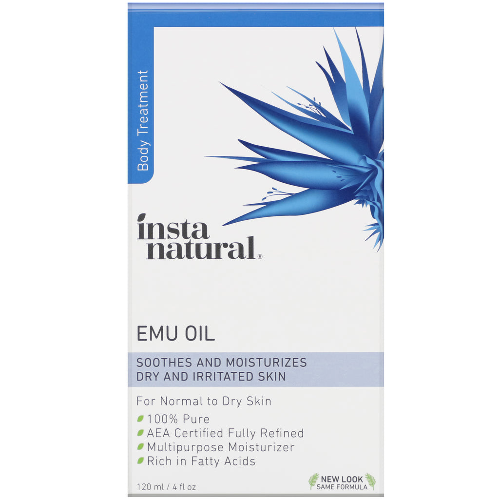 InstaNatural, Aceite de emú, tratamiento corporal, 4 fl oz (120 ml)