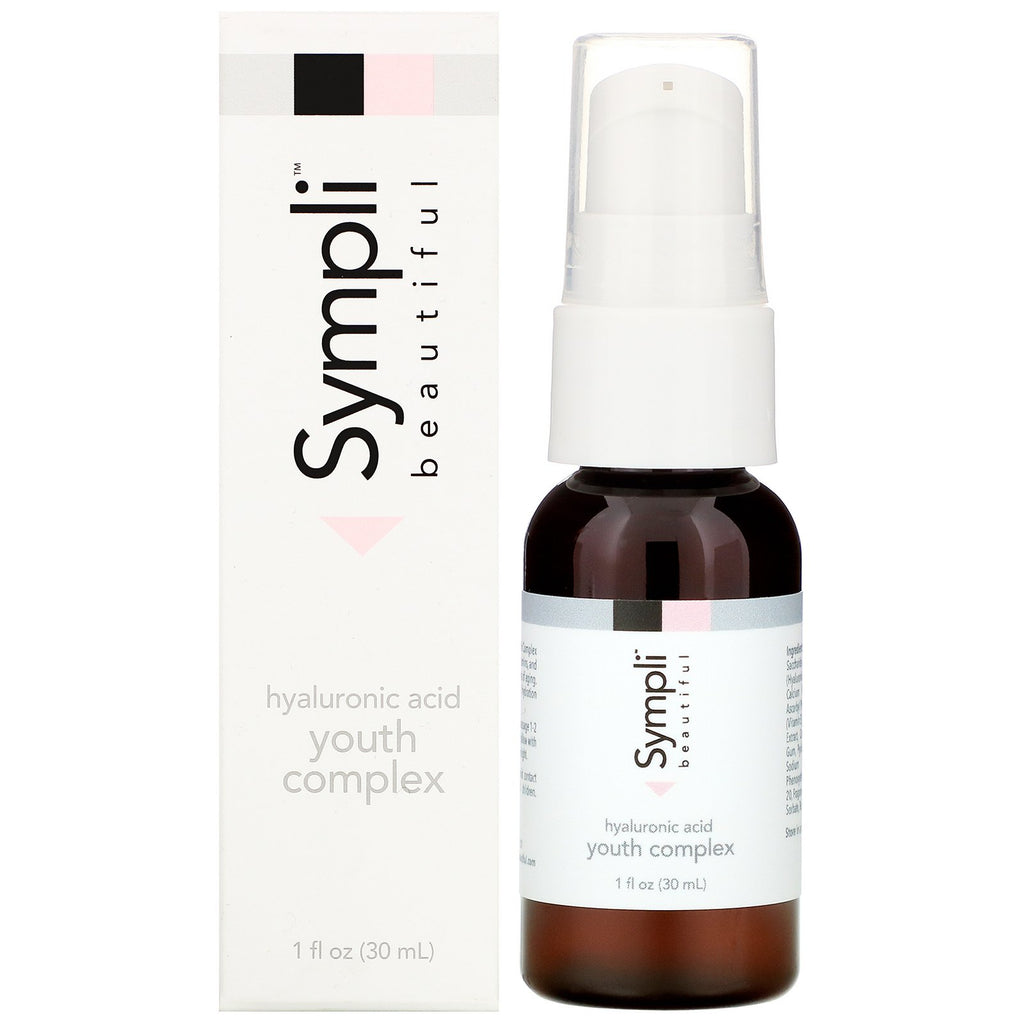 Sympli Beautiful, Complejo juvenil de ácido hialurónico, 1 fl oz (30 ml)