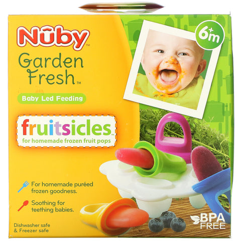 Nuby, Garden Fresh Fruitsicles, 6+ Months, 4 Pack