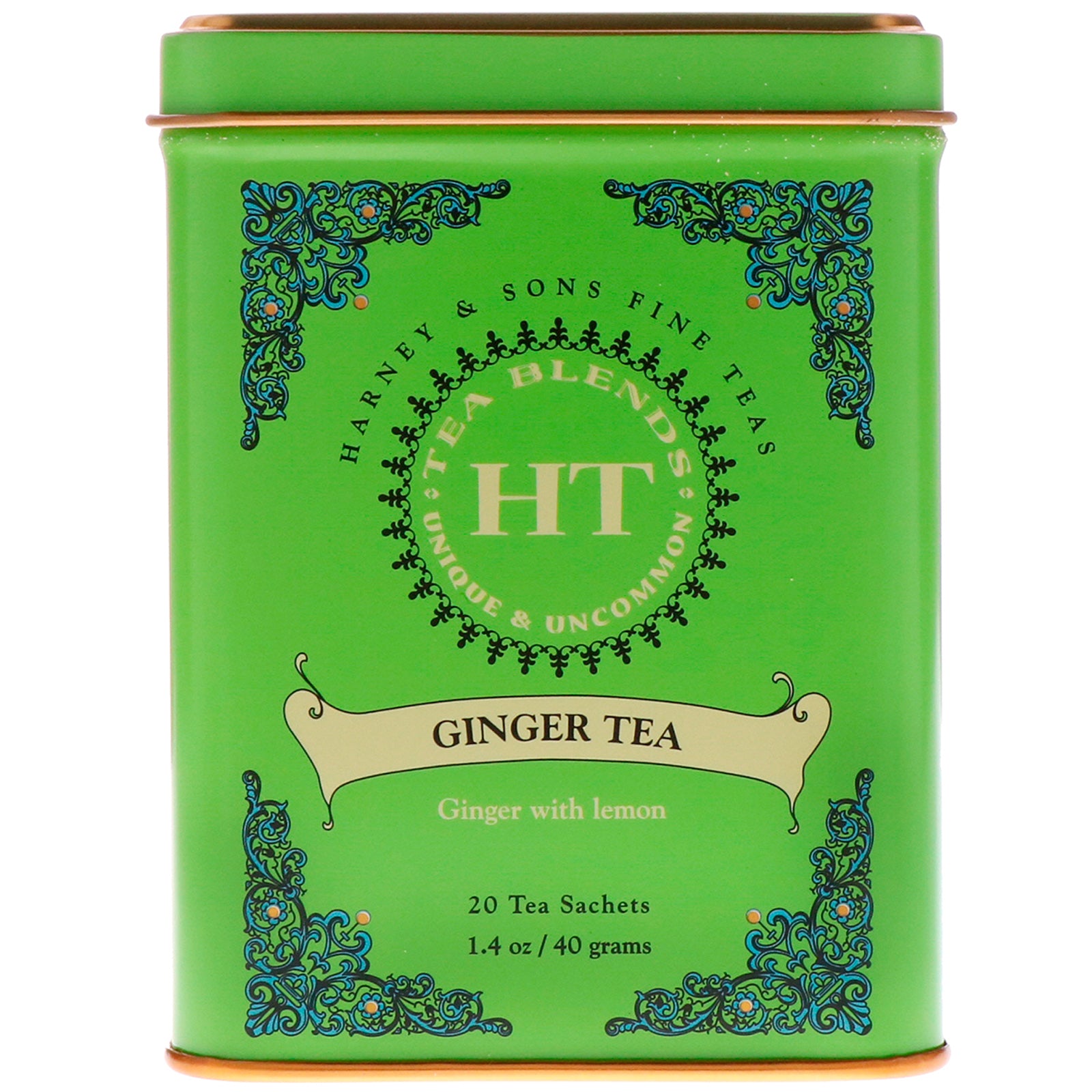 Harney & Sons, HT Tea Blend, Ginger Tea, 20 Tea Sachets, 1.4 oz (40 g)