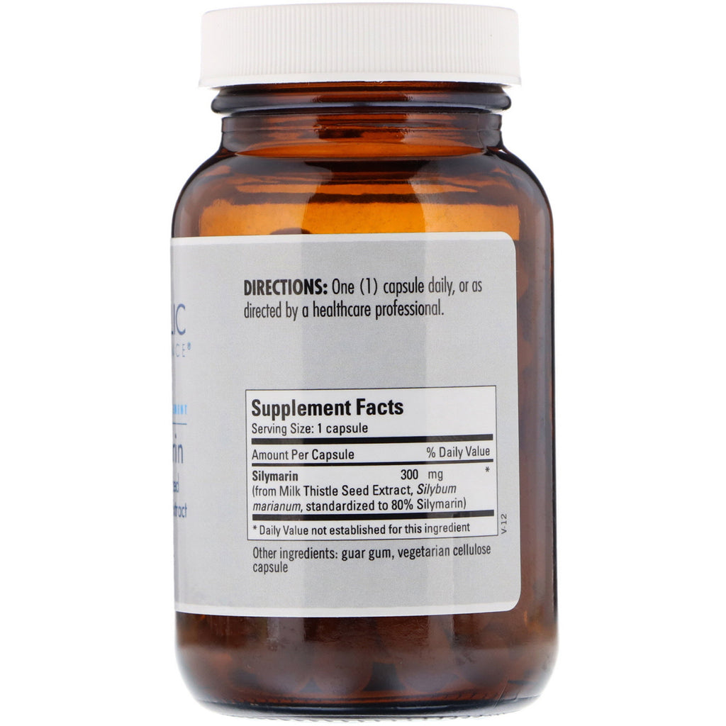 Metabolisk vedligeholdelse, silymarin, standardiseret marietidselekstrakt, 300 mg, 60 kapsler