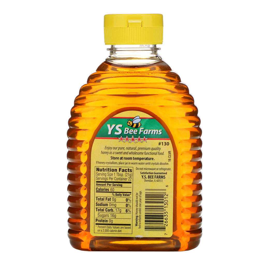 Y.S. Eco Bee Farms, Pure Premium Clover Honey, 16 oz (454 g)