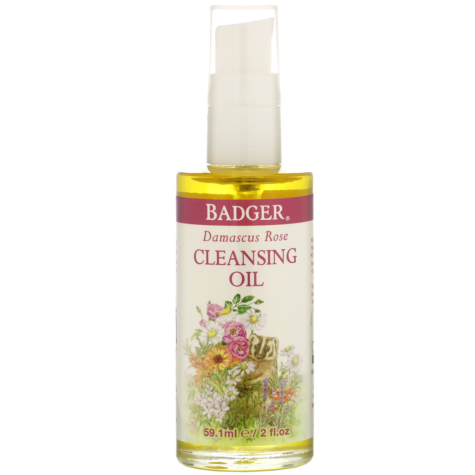 Badger Company, Face Care, Damascus Rose Cleansing Oil, 2 fl oz (59.1 ml)