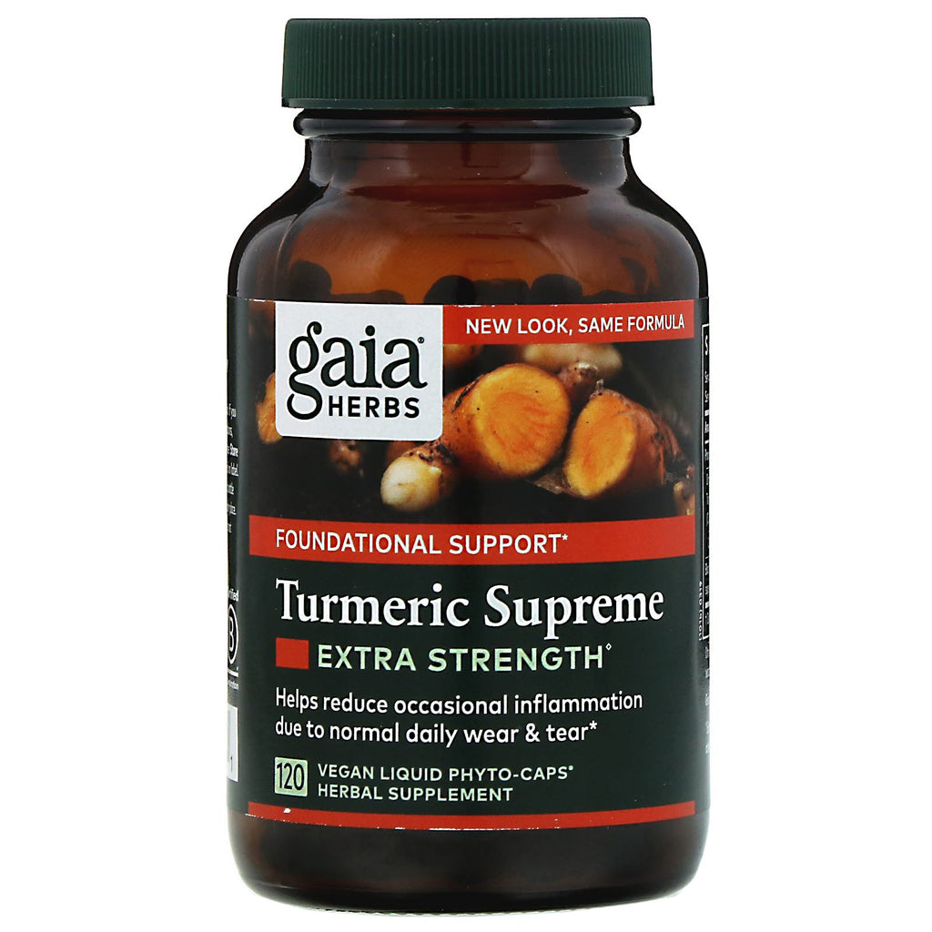 Gaia Herbs, Turmeric Supreme, Extra Strength, 120 Vegan Liquid Phyto-Caps