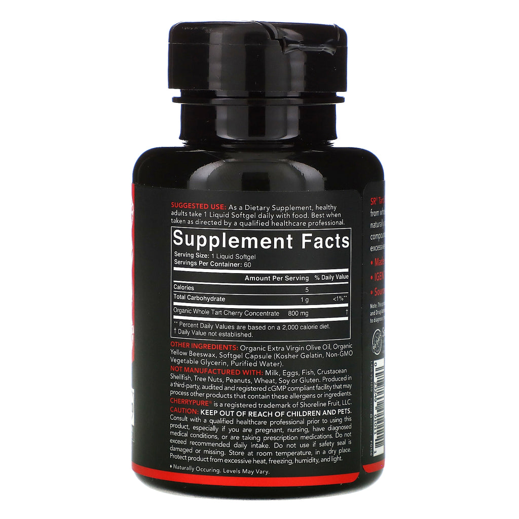 Sports Research, Tart Cherry Concentrate, 800 mg, 60 Softgels