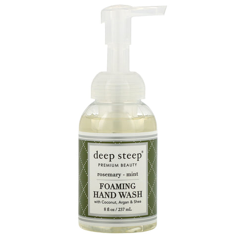 Deep Steep, Foaming Hand Wash, Rosemary - Mint, 8 fl oz (237ml)