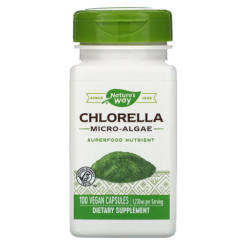 Nature's Way, Chlorella, Micro-Algae, 1,230 mg, 100 Vegan Capsules