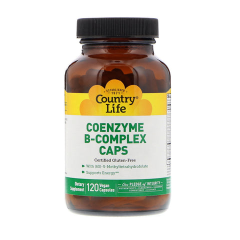 Country Life, Coenzyme B-Complex Caps, 120 Vegan Capsules