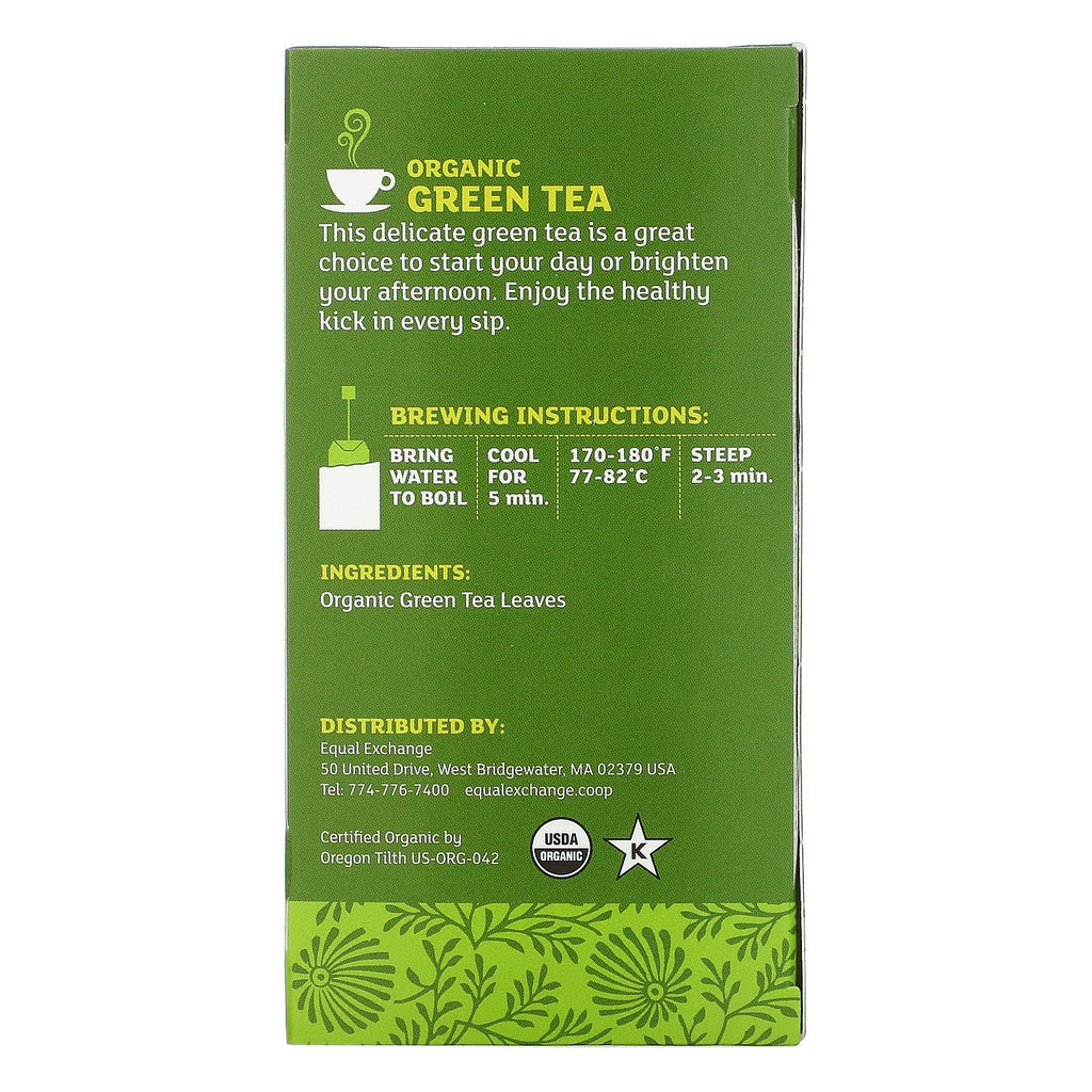 Equal Exchange, grøn te, 20 teposer, 1,41 oz (40 g)