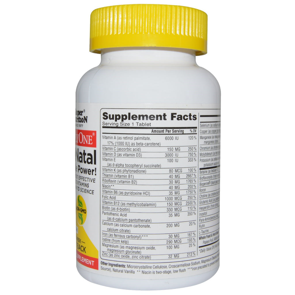 Super Nutrition, SimplyOne, PreNatal, Triple Power multivitaminer, 90 tabletter