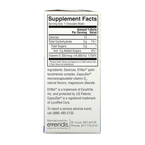 Replesta, NX Cholecalciferol, D-vitamin én gang om ugen, naturlig appelsin, 14.000 IE, 8 tyggeplader