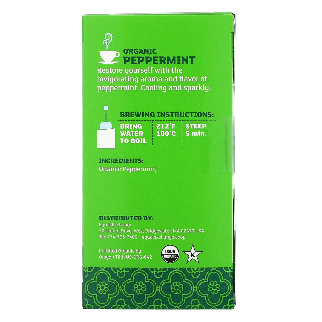 Equal Exchange,  Peppermint Herbal Tea, Caffeine Free, 20 Tea Bags, 0.99 oz (28 g)