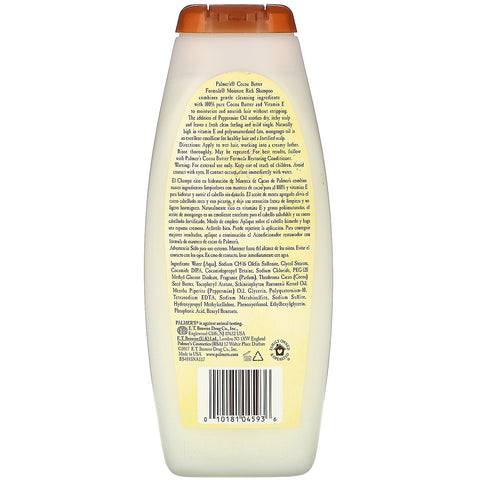 Palmer's, kakaosmørformel med vitamin E, fugtrig shampoo, 13,5 fl oz (400 ml)