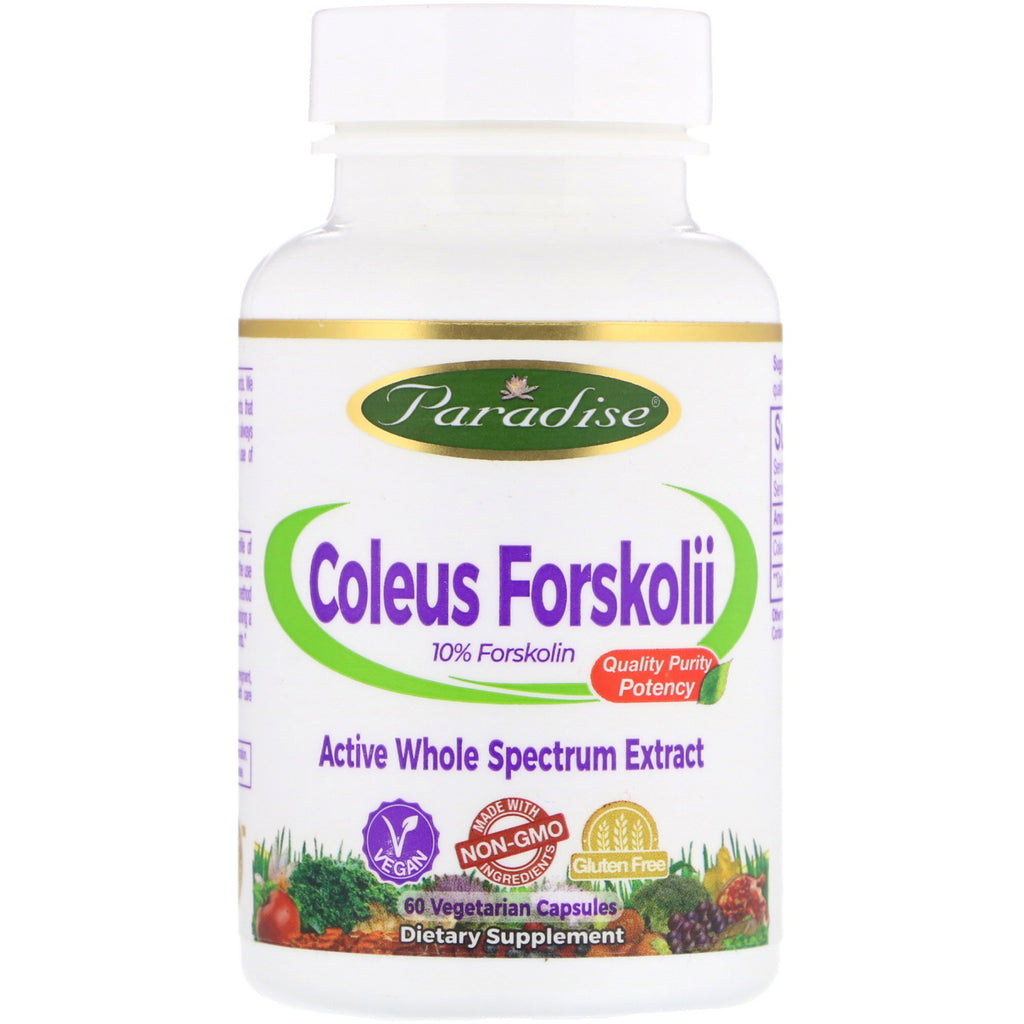 Paradise Herbs, Coleus Forskolii, 60 Vegetarian Capsules