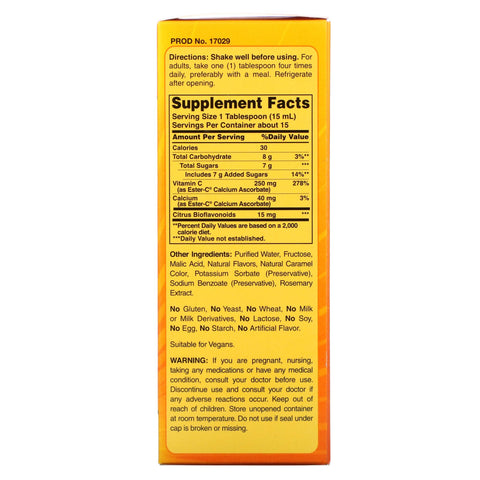 American Health, Ester-C líquido con bioflavonoides cítricos, sabor a bayas, 250 mg, 8 fl oz (237 ml)