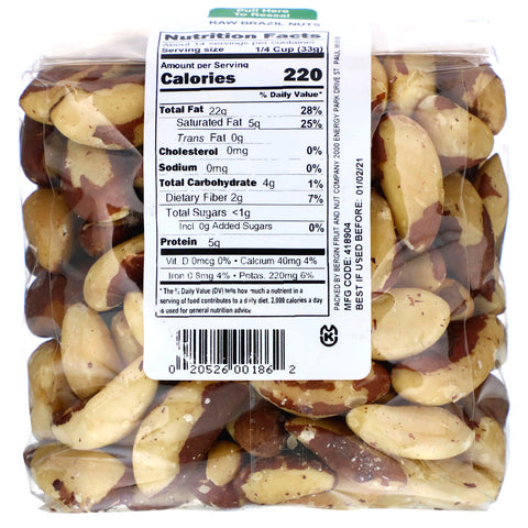 Bergin Fruit and Nut Company, Nueces de Brasil crudas, 16 oz (454 g)
