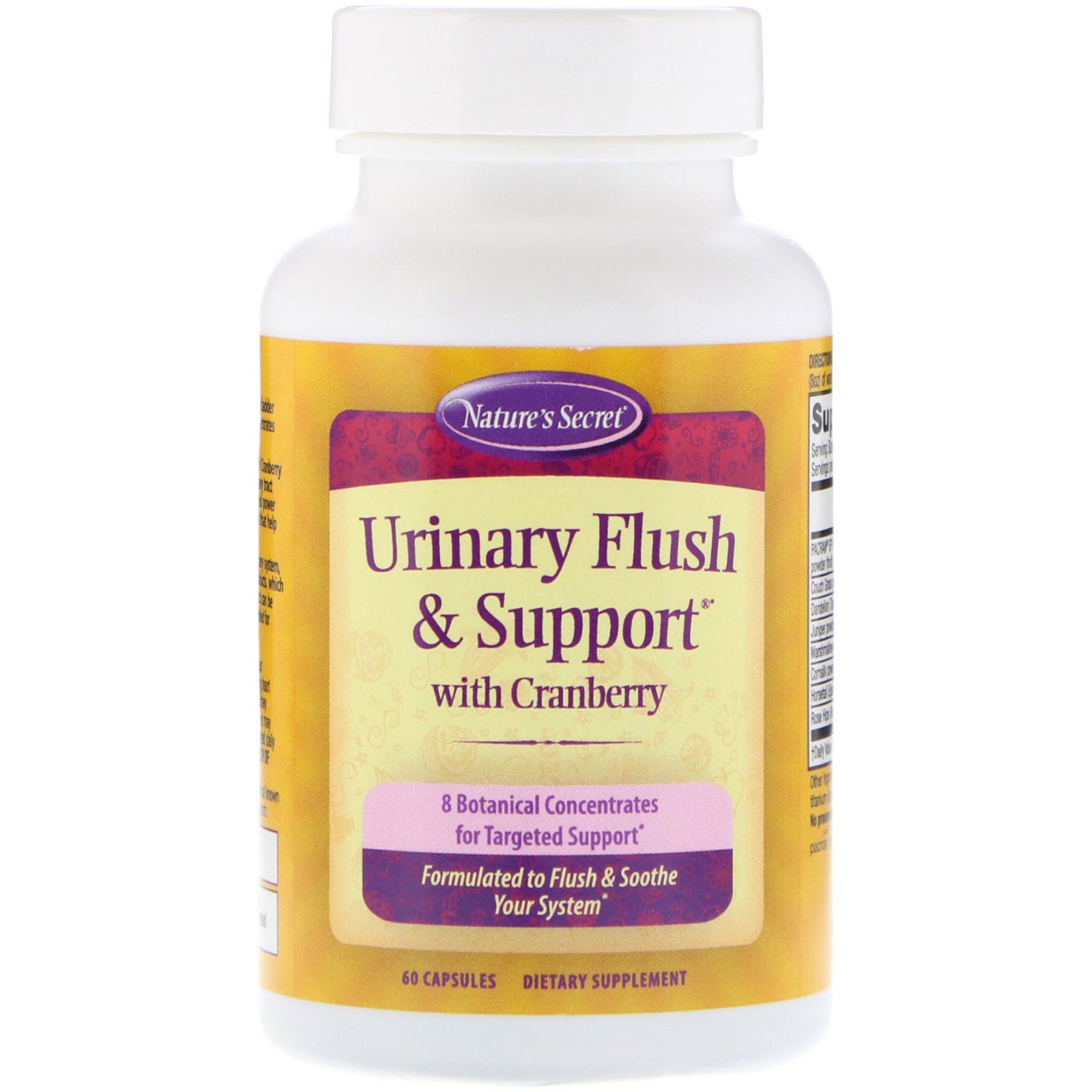 Nature's Secret, Urinary Flush & Support with Cranberry, 60 Capsules