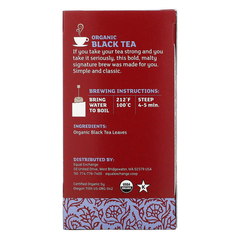 Equal Exchange,  Black Tea, 20 Tea Bags, 1.41 oz (40 g)