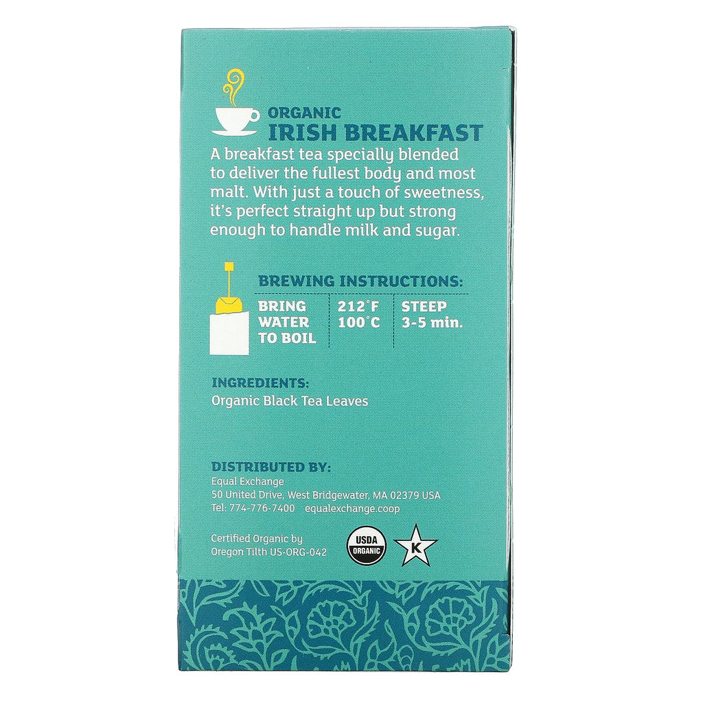 Equal Exchange,  Irish Breakfast, Black Tea, 20 Tea Bags, 1.41 oz (40 g)