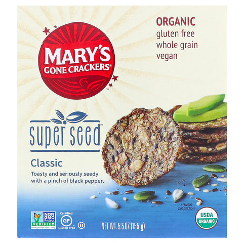 Mary's Gone Crackers, Super Seed Crackers, Classic, 5.5 oz (155 g)