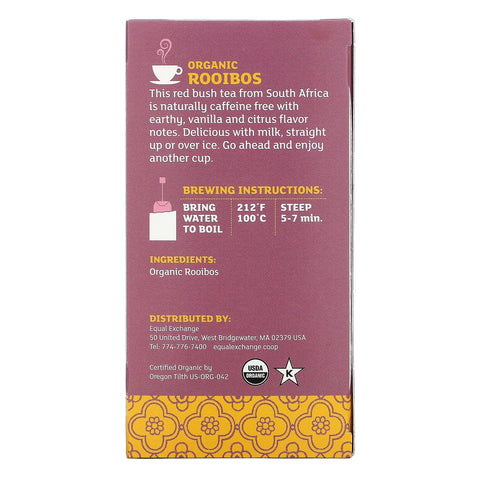 Equal Exchange,  Rooibos, Herbal Tea, 20 Tea Bags, 1.41 oz (40 g)