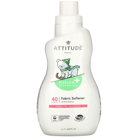 ATTITUDE, Fabric Softener, Fragrance-Free, 40 Loads, 33.8 fl oz