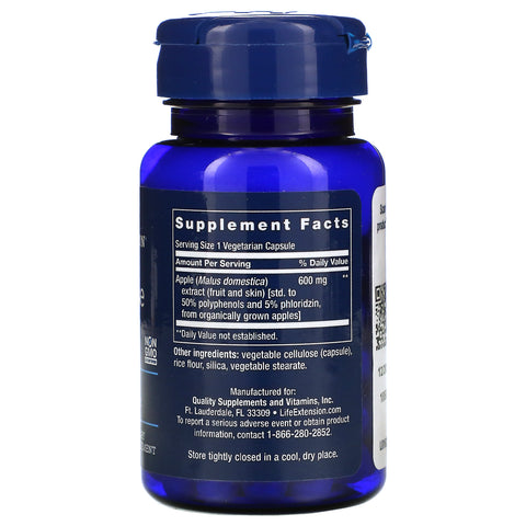 Life Extension, AppleWise, 600 mg, 30 cápsulas vegetarianas