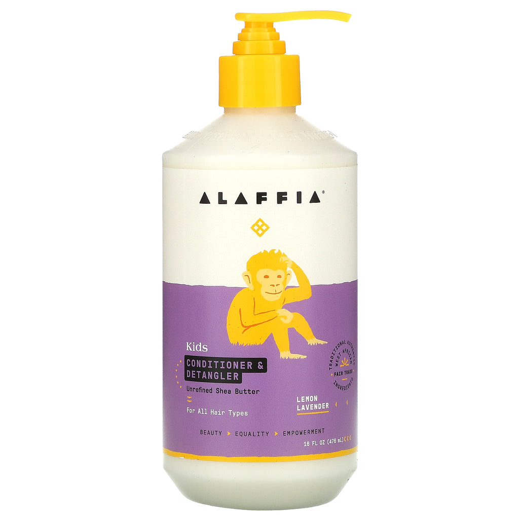 Alaffia, Kids, Conditioner & Detangler, Lemon Lavender, 16 fl oz (476 ml)