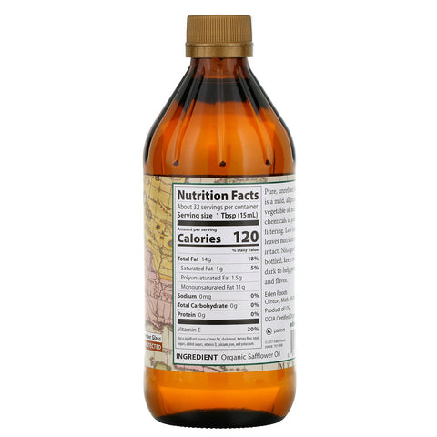 Eden Foods,  Safflower Oil, Unrefined, 16 fl oz (473 ml)