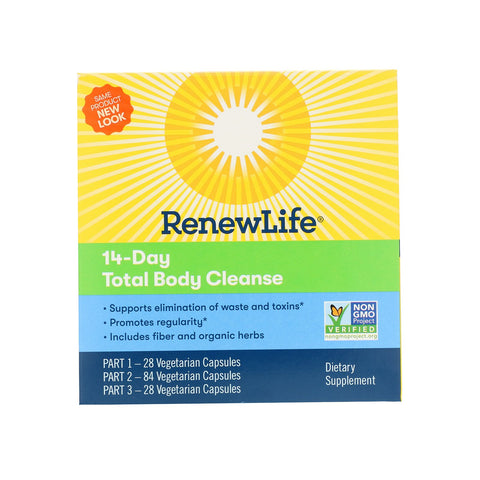 Renew Life, 14-Day Total Body Cleanse, 3-Part Program, Vegetarian Capsules