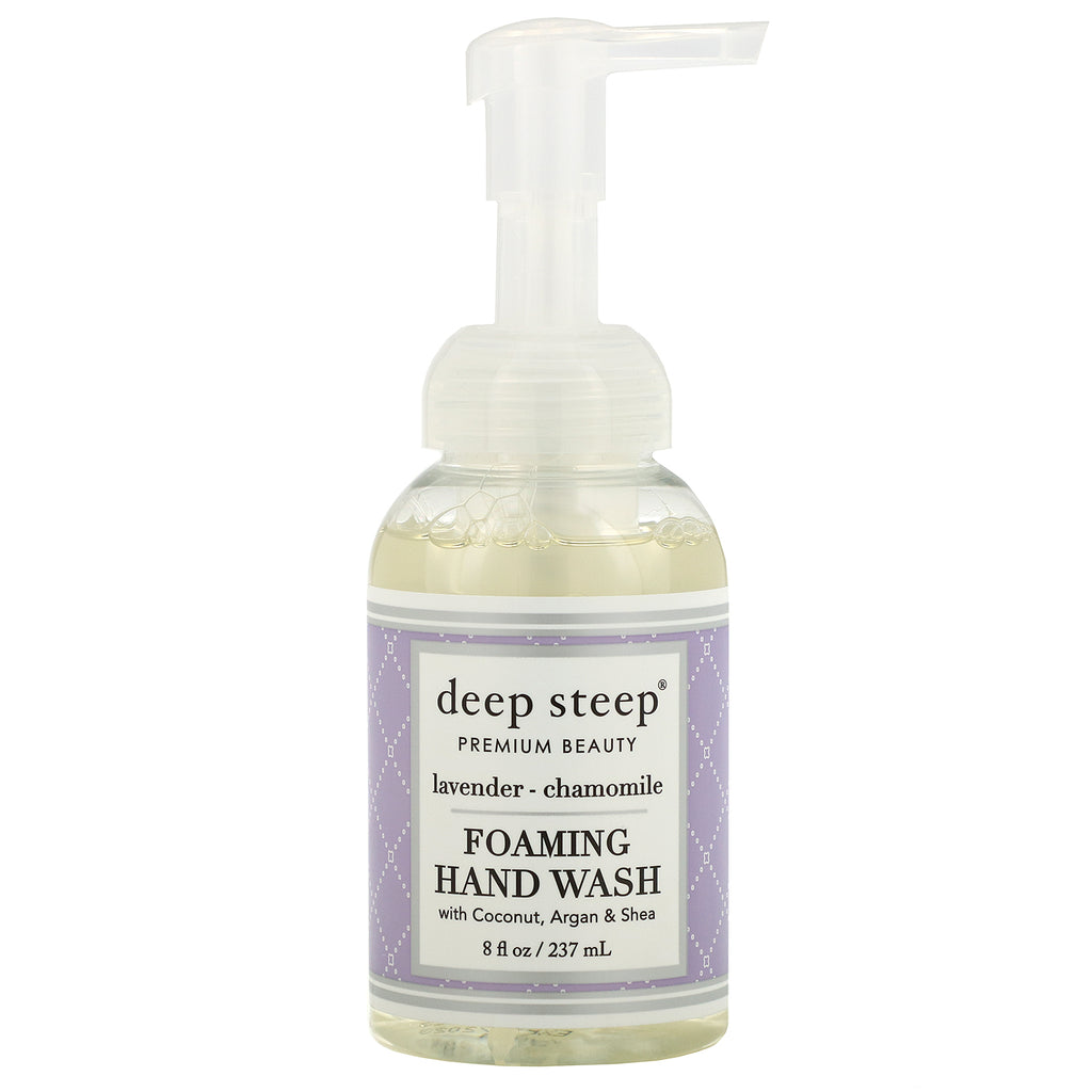Deep Steep, Foaming Hand Wash, Lavender - Chamomile, 8 fl oz (237 ml)