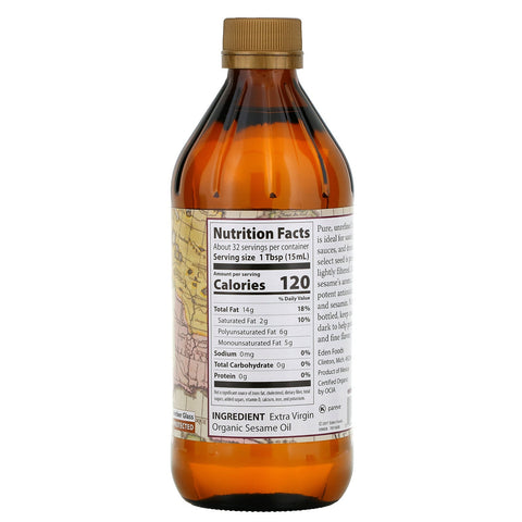 Eden Foods, Aceite de sésamo, sin refinar, 16 fl oz (473 ml)