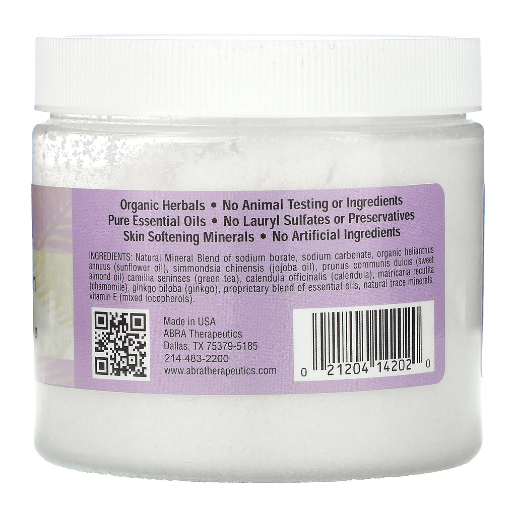 Abra Therapeutics, Natural Body Scrub, Deep Relaxation, Lavendel og Melissa, 12 oz (340 g)