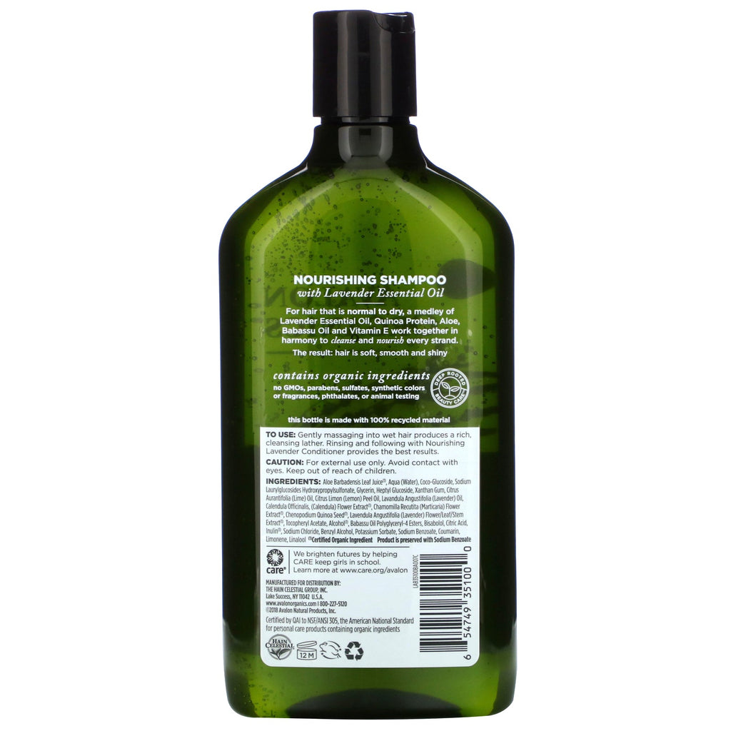 Avalon s, shampoo, nærende, lavendel, 11 fl oz (325 ml)