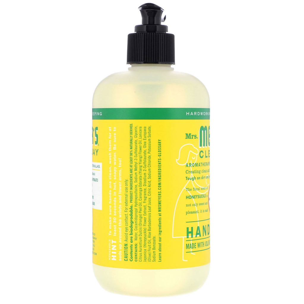 Mrs. Meyers Clean Day, Hand Soap, Honeysuckle Scent, 12.5 fl oz (370 ml)