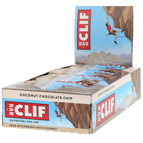 Clif Bar, Energy Bar, Coconut Chocolate Chip, 12 Bars, 2.40 oz (68 g) Each