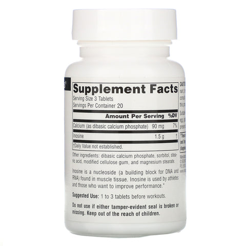 Source Naturals, Athletic Series, Inosina, 500 mg, 60 tabletas
