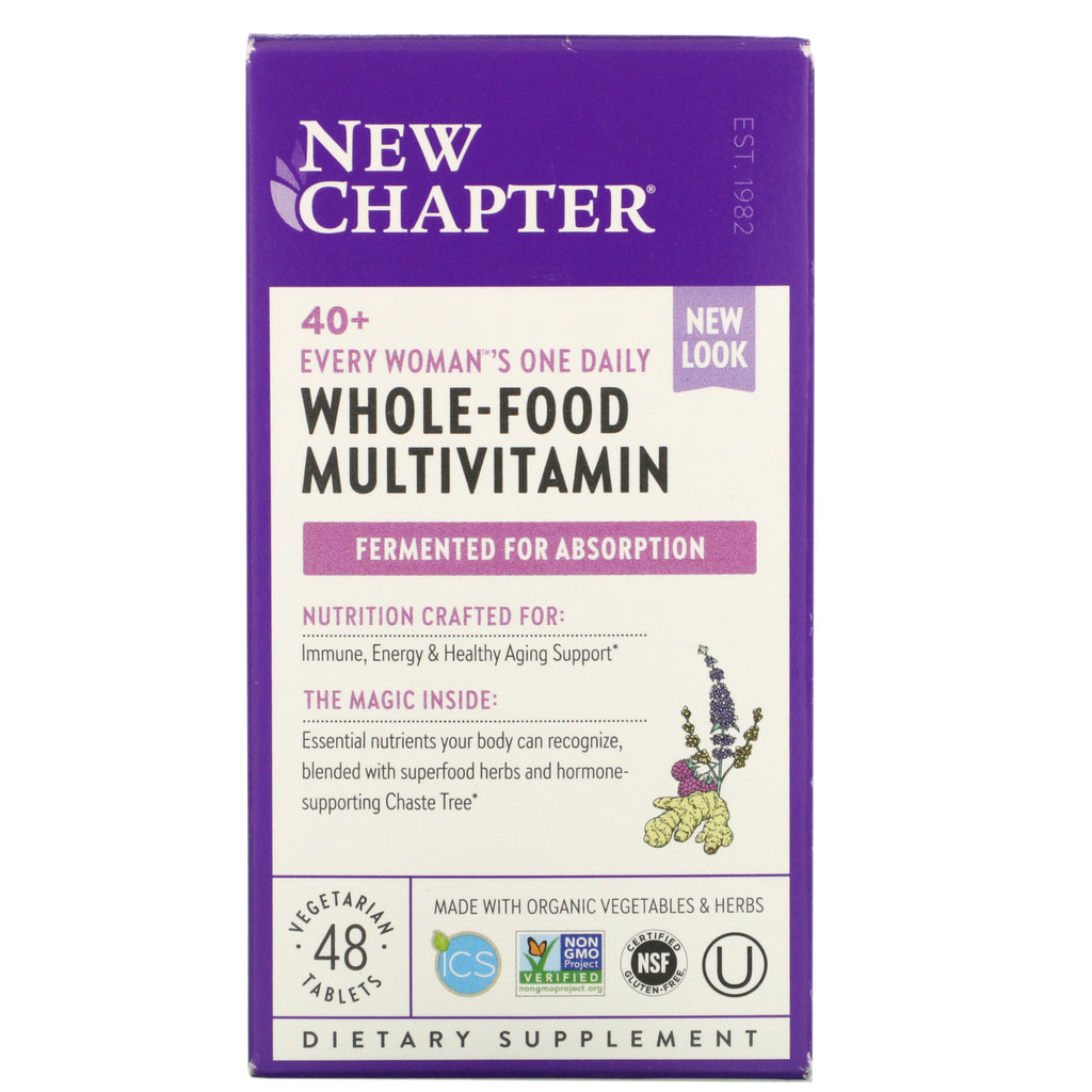 New Chapter, 40+ Every Woman's One Daily Whole-Food Multivitamin, 48 Vegetarian Tablets