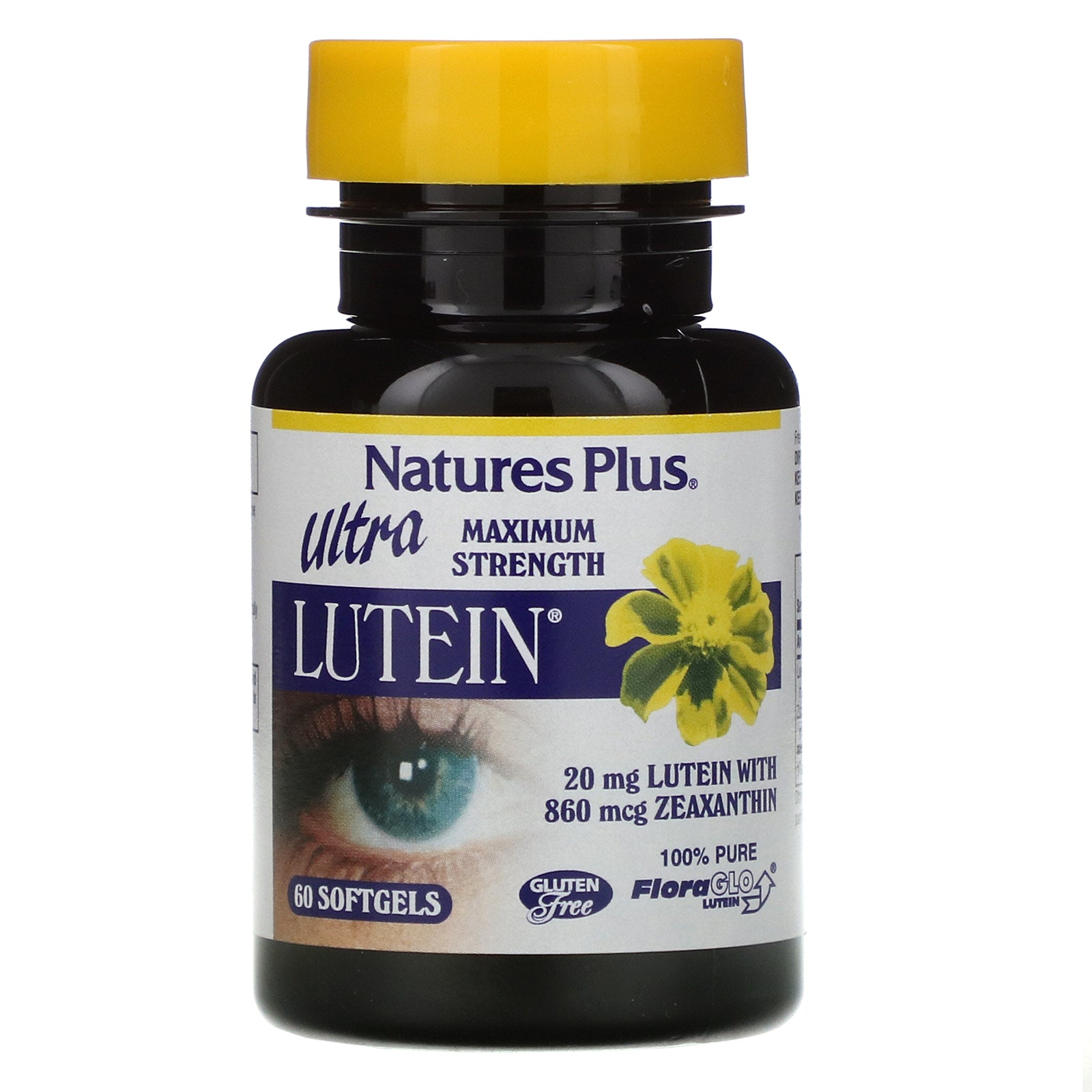 Nature's Plus, Ultra Lutein, Maximum Strength, 20 mg, 60 Softgels