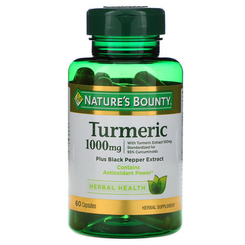 Nature's Bounty, Turmeric, 1,000 mg, 60 Capsules