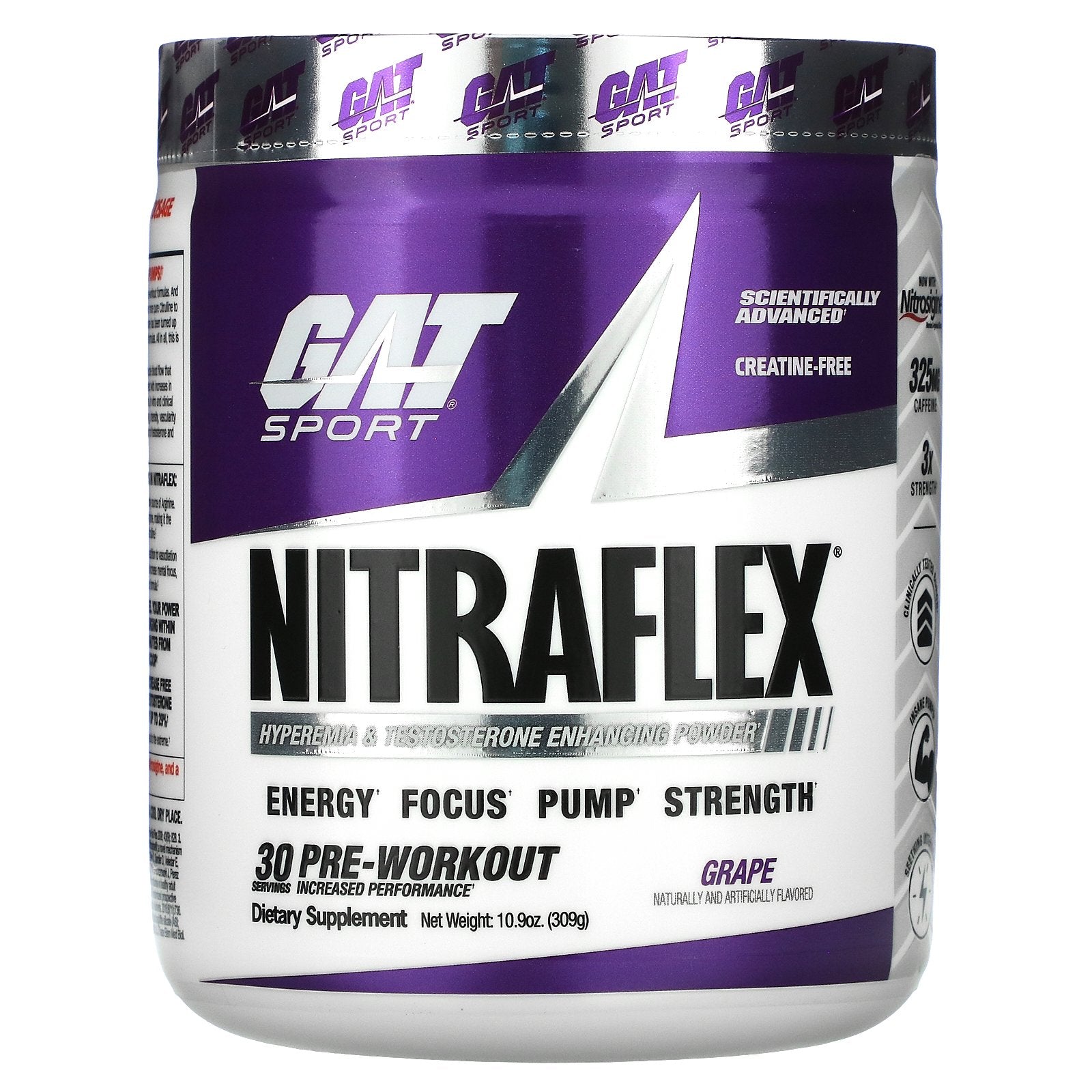 GAT, Sport, NITRAFLEX, Grape, 10.9 oz (309 g)