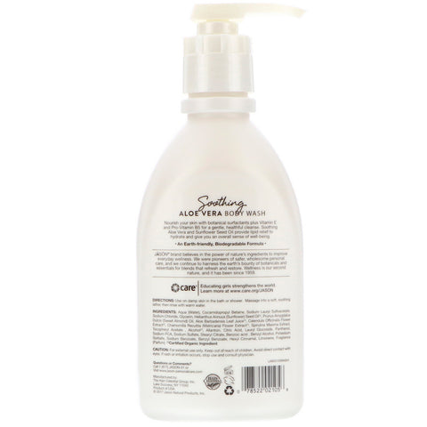Jason Natural, Pure Natural Body Wash, Beroligende Aloe Vera, 30 fl oz (887 ml)